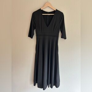 Black v-neck dress